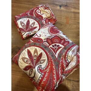 CRATE & BARREL‎ SERENA PAISLEY SIENNA PLUM CREAM Full/queen DUVET With 2 Shams